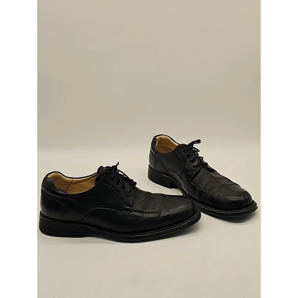 Studio BELVEDERE Shoes Mens 10.5D BAY BRIDGE Dress Oxford BLACK Leather Lace Up